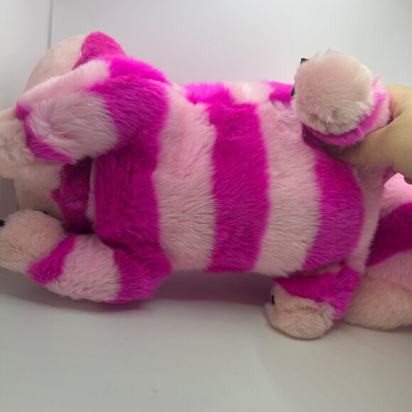 Disney Cheshire Cat Pink & Purple Striped Plush Toy Long Soft Stuffed Animal Aut - Picture 3 of 8